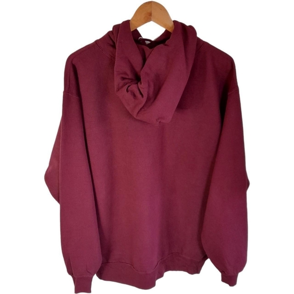 Burgundy American College Sports Hoodie Size L - Picture 3 of 3